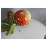 Decorative Strawberry-Themed Basket, Bowl, and Candle Holder Set