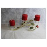 Decorative Strawberry-Themed Basket, Bowl, and Candle Holder Set