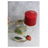 Decorative Strawberry-Themed Basket, Bowl, and Candle Holder Set