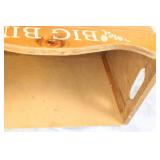 Wooden Recycle Bin with Decorative Floral Design