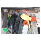 6-Drawer Plastic Storage Cabinet with Mixed Contents