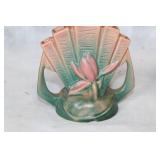 Pair of Roseville Pottery Vases with Floral Designs