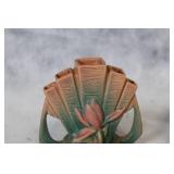 Pair of Roseville Pottery Vases with Floral Designs