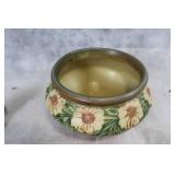 Pair of Roseville Pottery Vases with Floral Designs