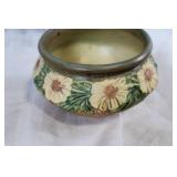 Pair of Roseville Pottery Vases with Floral Designs