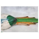 Set of 3 Handcrafted Colorful Wooden Bird Sculptures