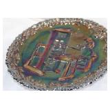 Set of 5 Vintage Glass Decorative Items: Bell, Boot, and Plates