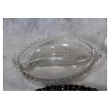 Set of 5 Vintage Glass Decorative Items: Bell, Boot, and Plates