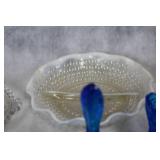 Set of 5 Vintage Glass Decorative Items: Bell, Boot, and Plates