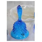 Set of 5 Vintage Glass Decorative Items: Bell, Boot, and Plates