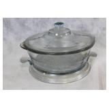 Vintage Fire-King Oven Glass Casserole Dish with Lid
