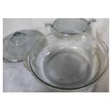 Vintage Fire-King Oven Glass Casserole Dish with Lid