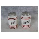 Vintage Milk Glass Salt and Pepper Shaker Set