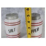 Vintage Milk Glass Salt and Pepper Shaker Set