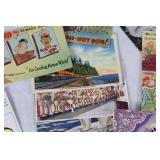 Collection of Vintage Postcards Featuring Various Themes