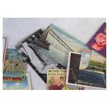 Collection of Vintage Postcards Featuring Various Themes