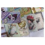 Collection of Vintage Postcards Featuring Various Themes