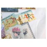Collection of Vintage Postcards Featuring Various Themes