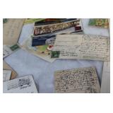 Collection of Vintage Postcards Featuring Various Themes