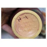 Set of 4 Roseville Pottery Vases and Bowl Collection