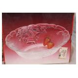 Set of 3 Mikasa Crystal Holiday Bells Serveware