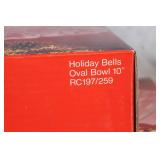 Set of 3 Mikasa Crystal Holiday Bells Serveware