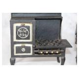 Set of 3 Miniature Cast Iron Stoves with Accessories
