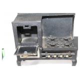 Set of 3 Miniature Cast Iron Stoves with Accessories