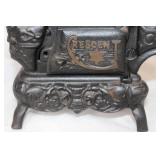 Set of 3 Miniature Cast Iron Stoves with Accessories