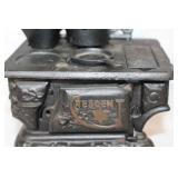 Set of 3 Miniature Cast Iron Stoves with Accessories