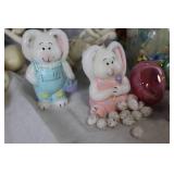 Easter Decor Collection with Porcelain Figurines and Plates