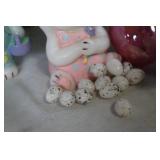 Easter Decor Collection with Porcelain Figurines and Plates