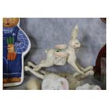 Easter Decor Collection with Porcelain Figurines and Plates