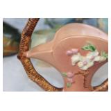 Collection of 10 Roseville Pottery Items with Floral Designs