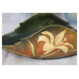 Collection of 10 Roseville Pottery Items with Floral Designs