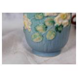 Collection of 10 Roseville Pottery Items with Floral Designs