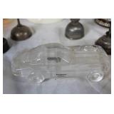 Assorted Vintage Ceramic Mugs, Glass Basket, Pitcher, and Collectible Car Model