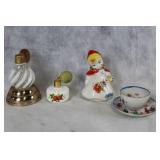 Vintage Perfume Bottles and Decorative Figurines Set