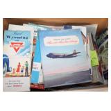 Collection of Vintage Road Maps and Airline Brochures