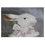 Decorative Ceramic Bunny with Bow