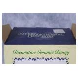 Decorative Ceramic Bunny with Bow