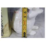 Decorative Ceramic Bunny with Bow