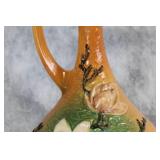 Vintage Ceramic Pitcher with Floral Embossing