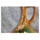 Vintage Ceramic Pitcher with Floral Embossing