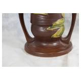 Roseville USA 82-11 Brown Ceramic Vase with Floral Design