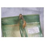 Pair of Roseville Pinecone Bookends in Classic Green Glaze