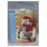 LivingQuarters Ceramic Snowman Cookie Jar - Christmas Village Collection