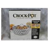 Crock-Pot 2.5 Quart Casserole Crock Slow Cooker with Blue Trellis Design