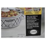 Crock-Pot 2.5 Quart Casserole Crock Slow Cooker with Blue Trellis Design