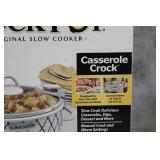 Crock-Pot 2.5 Quart Casserole Crock Slow Cooker with Blue Trellis Design